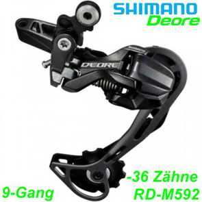 Shimano Kettenwechsel Wechsel 9 Gang RD-M592 Deore alle Merken Elekro E- bike Mountainbike Fahrrad Velo Ersatzteile Shop Jeker Balsthal Schweiz