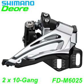 Shimano Umwerfer Deore FD-M6025-E 2 x 10-Gang Elektro E- Bike Mountainbike Fahrrad Velo Ersatzteile Shop Jeker Balsthal Schweiz
