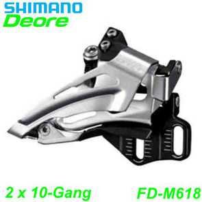 Shimano Umwerfer Deore FD-M618-E 2 x 10-Gang Elektro E- Bike Mountainbike Fahrrad Velo Ersatzteile Shop Jeker Balsthal Schweiz
