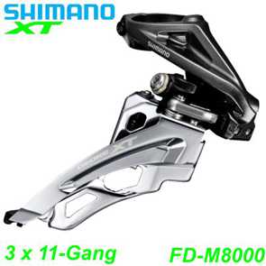 Shimano Umwerfer Deore XT FD-M8000-H 3 x 11-Gang Elektro E- Bike Mountainbike Fahrrad Velo Ersatzteile Shop Jeker Balsthal Schweiz