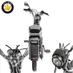 Bye Bike anthrazit Sattel hinten Mofa Tffli Moped kaufen Shop Schweiz