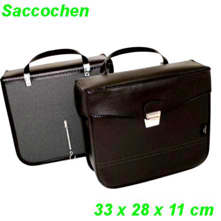 Mofa Saccochen Seitentasche Paar 33 x 28 x 11 schwarz mit Haken Ersatzteile Balsthal