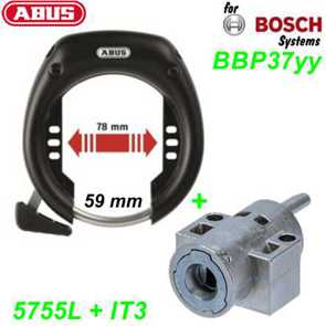 Abus Schloss Rahmenakku 5755L/IT3 59/78 mm Set BBP37yy Ersatzteile Balsthal