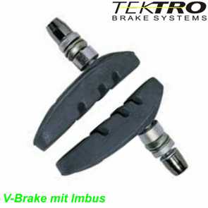 Bremsschuh V-Brake schwarz Inbus Aligator dicke Ausfhrung Mountain Bike Fahrrad Velo Ersatzteile Shop Balsthal