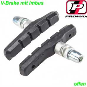 Promax Bremsschuh V Brake 72 mm schwarz Inbus MTB Mountain Bike Fahrrad Velo Ersatzteile Shop Balsthal