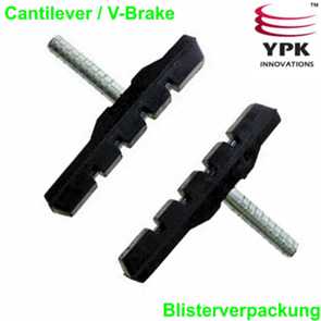 Bremsschuh V-Brake 72 mm schwarz Bolzen YPK MTB Mountain Bike Fahrrad Velo Ersatzteile Shop Balsthal