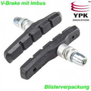 YPK Bremsschuh V Brake Inbus 72.mm schwarz per Paar MTB Mountain Bike Fahrrad Velo Ersatzteile Shop Balsthal