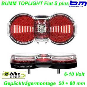 BM Rcklicht Toplight  Flat S LineTec DC 6-10V 50/80 Elekro E- bike Mountainbike Fahrrad Velo Ersatzteile Shop Jeker Balsthal Schweiz