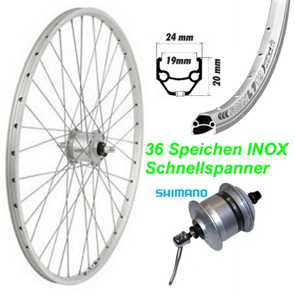 Vorderrad Nexus 26 28 silber V-Brake Nabedynamo DH3N30 mit Schnellspanner E- Mountain Bike Fahrrad Velo Shop kaufen Schweiz