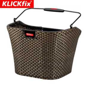 Einkaufskorb Einkauskrbli Korb Krbli Rattan braun Klickfix Klick-Fix Klick Fix Elekro E- bike Mountainbike Fahrrad Velo Ersatzteile Shop Jeker Balsthal Schweiz