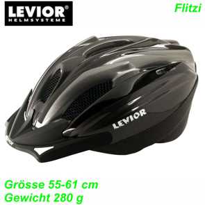 Helm LEVIOR Flitzi silber schwarz Mountain Bike Fahrrad Velo Teile Ersatzteile Parts Shop kaufen Schweiz