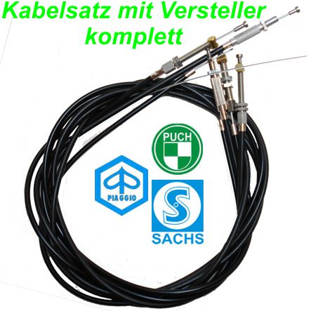 Mofa Kabelsatz mit Stellschraube Puch Maxi schwarz Shop kaufen