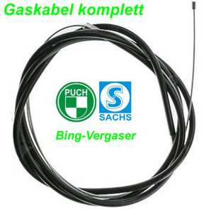 Gaskabel komplett Maxi Sachs schwarz Bing Vergaser Teile Ersatzteile Parts Shop kaufen Schweiz