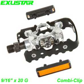 Exustar Pedal 9/16 x 20G VP Combi-Clip Ersatzteile Shop kaufen Schweiz E- Mountain Bike Fahrrad Velo