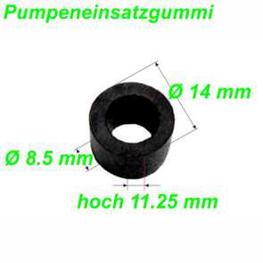 Pumpeneinsatzgummi  14 / 8.5 x 11.25 mm E-Bike Fahrrad Velo Ersatzteile Shop