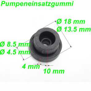 Pumpeneinsatzgummi  18 / 13.5 / 8.5 / 4.5 x 10 / 4 mm SKS E-Bike Fahrrad Velo Ersatzteile Shop