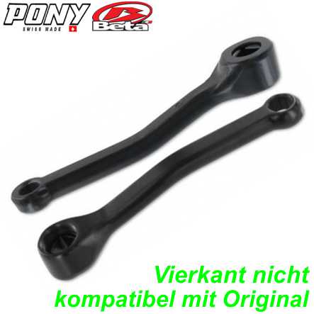 Pedalarm-Set Kurbel links+rechts gekrpft vierkant schwarz Ersatzteile Balsthal