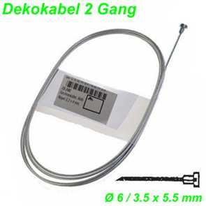 Dekokabel Sachs 2Gang  6/3.5 x 5.5 mm 1.2 x 1400 mm Innenkabel Teile Ersatzteile Parts Shop kaufen Schweiz