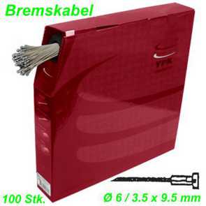 Bremskabel Kupplungskabel Box  6/3.5 x 9.5 mm Niro-Stahl 1.6 x 2000 mm 100 Stk. MTB Mountain Bike Fahrrad Velo Shop kaufen Schweiz