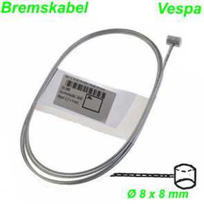 Bremskabel Vespa  8 x 8 mm  2.0 x 2200 mm Teile Ersatzteile Parts Shop kaufen Schweiz