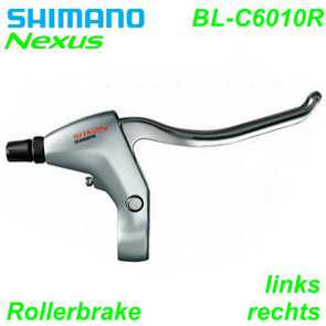 Shimano Bremshebel BL-C6010R Nexus Rollerbrake silber schwarz 4-Finger E- Mountain Bike Fahrrad Velo Ersatzteile Shop kaufen bestellen Balsthal Schweiz