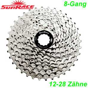 Sunrace Kassette 8f 12-28Zhne silber Shimano kompatibel E- Bike Fahrrad Velo Ersatzteile Shop kaufen Balsthal Schweiz