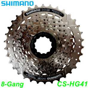 Shimano Kassetten 8-Gang HG41 alle Merken Elekro E- bike Mountainbike Fahrrad Velo Ersatzteile Shop Jeker Balsthal Schweiz