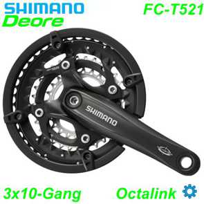 Shimano Kettenradgarnitur Octalink FC-T521 schwarz Ersatzteile Shop Schweiz