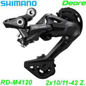 Shimano Wechsel 2x11-G. 2x10-G. RD-M4120 SGS Deore -42Zhne schwarz Top-Normal Direktmo. Box E- bike Mountainbike Fahrrad Velo Ersatzteile Shop Jeker Balsthal Schweiz